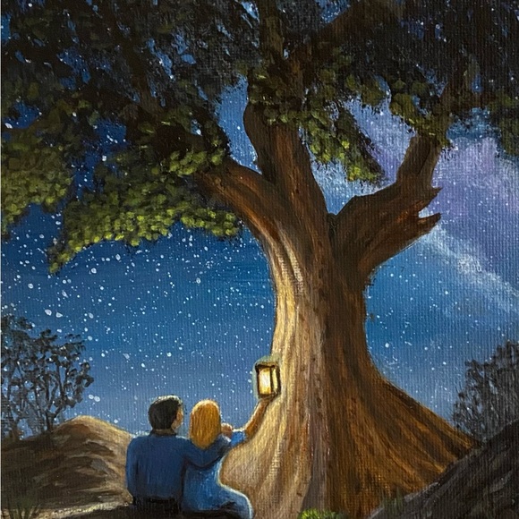 Hand Crafted Artwork-“Starry Night” - Picture 2 of 2